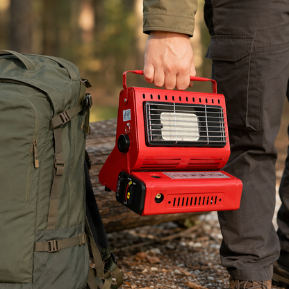 Portable Camping Gas Heater – (1.3kW Red)