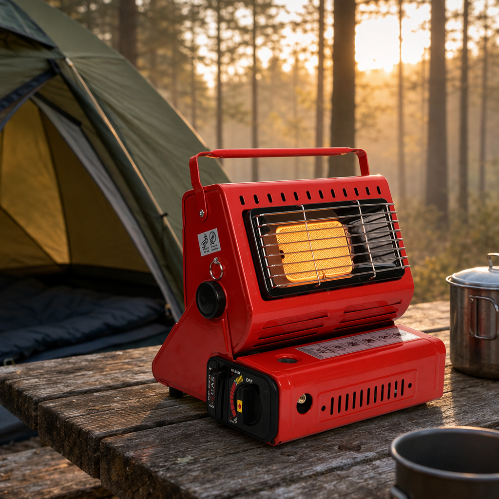 Portable Butane Camping Heater 1.3kW Red Tent Outdoor Heater – Just Camp