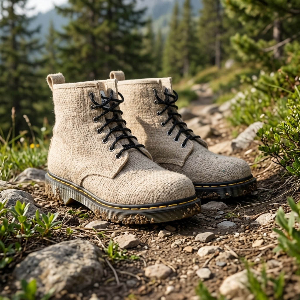 White Vegan Hemp Hiking Boots - Namaste Artisans