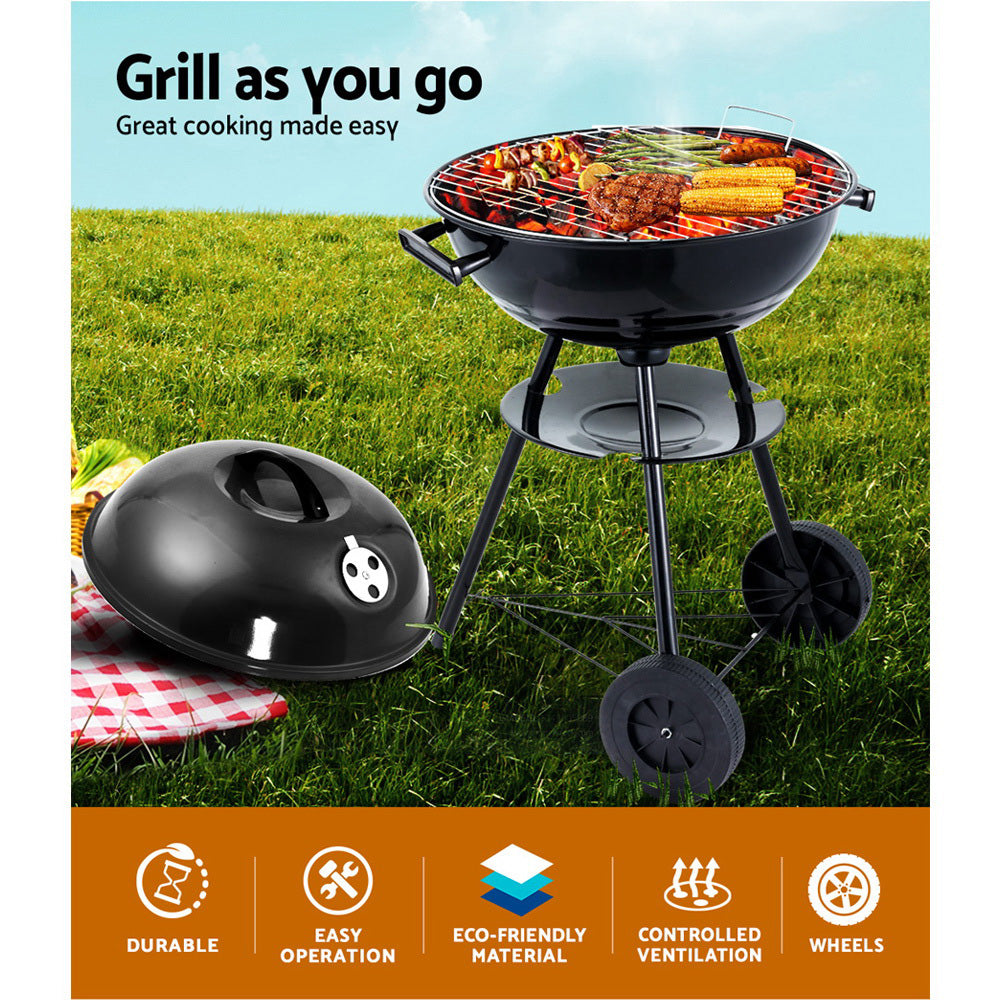 Grillz Charcoal BBQ Smoker Drill Outdoor Camping Patio Barbeque Steel Oven - Just Camp | Best Value Outdoor & Camping Store in Australia