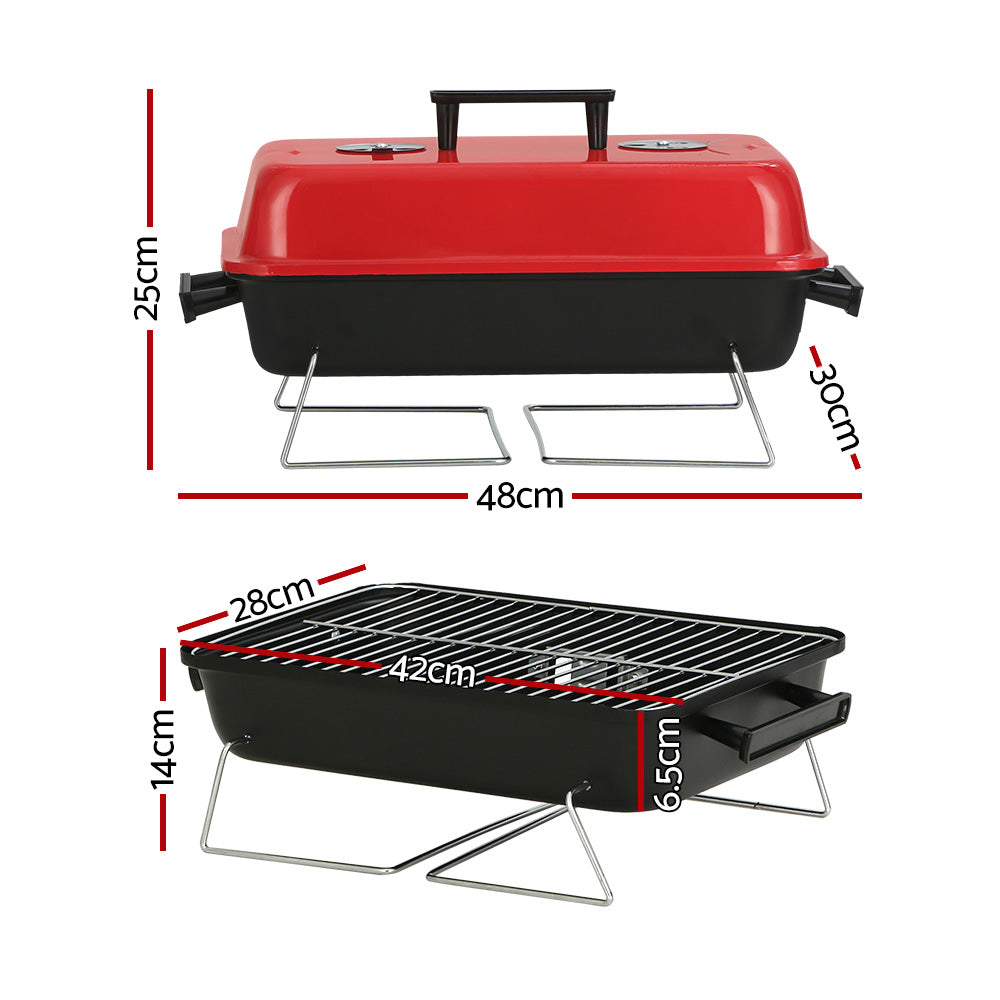 Grillz Charcoal BBQ Portable Grill Camping Barbecue Outdoor Cooking Smoker - Just Camp | Best Value Outdoor & Camping Store in Australia