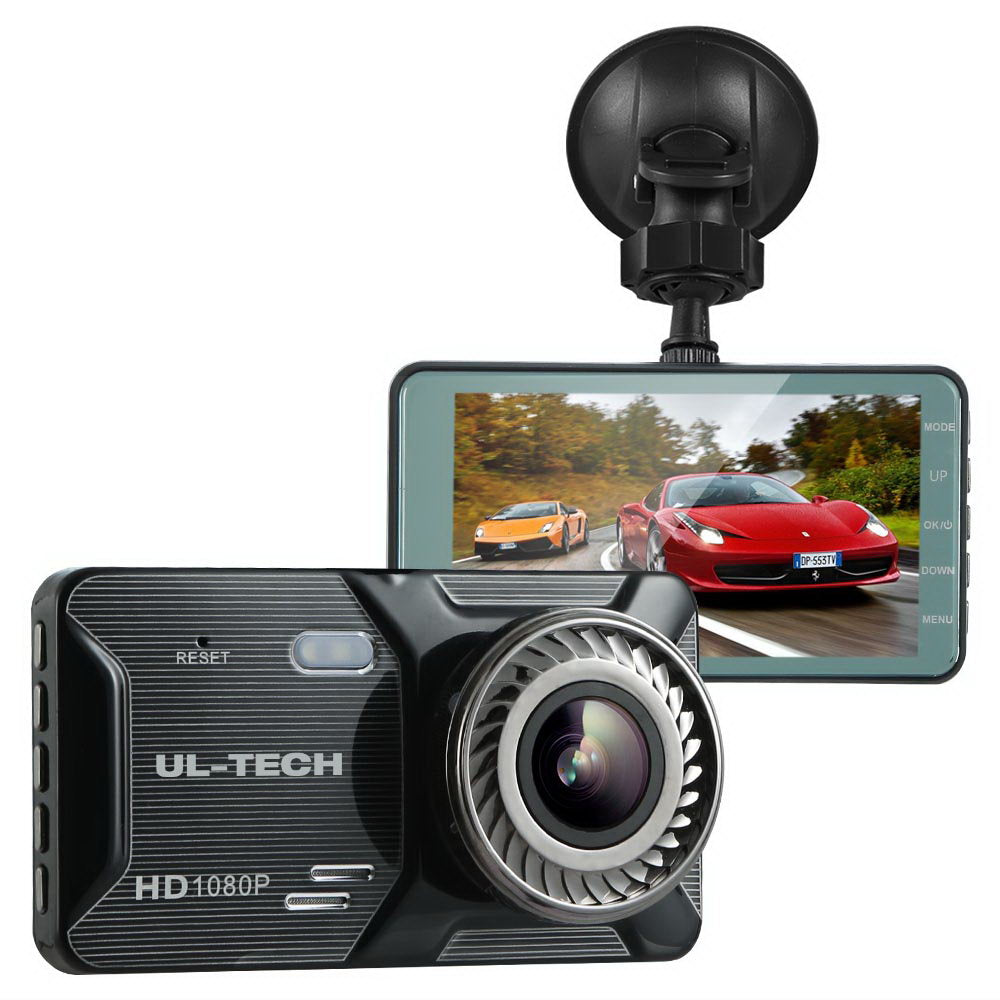 UL-tech 1080P 4" Dash Camera Dual Lens Car DVR Recorder Front Rear Night Vision - Just Camp | Best Value Outdoor & Camping Store in Australia