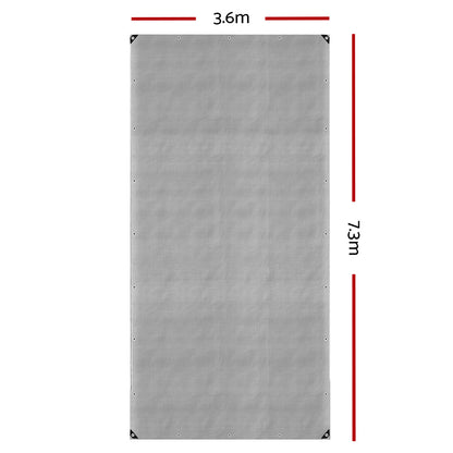 Instahut Tarp Tarpaulin 3.6x7.3m Canvas Camping Heavy Duty Sun Cover