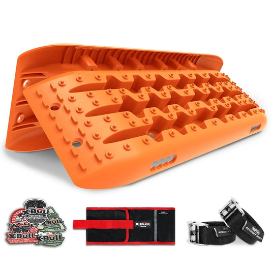 X-BULL KIT2 Recovery tracks 6pcs Board Traction Sand trucks strap mounting 4x4 Sand Snow Car ORANGE - Just Camp | Best Value Outdoor & Camping Store in Australia