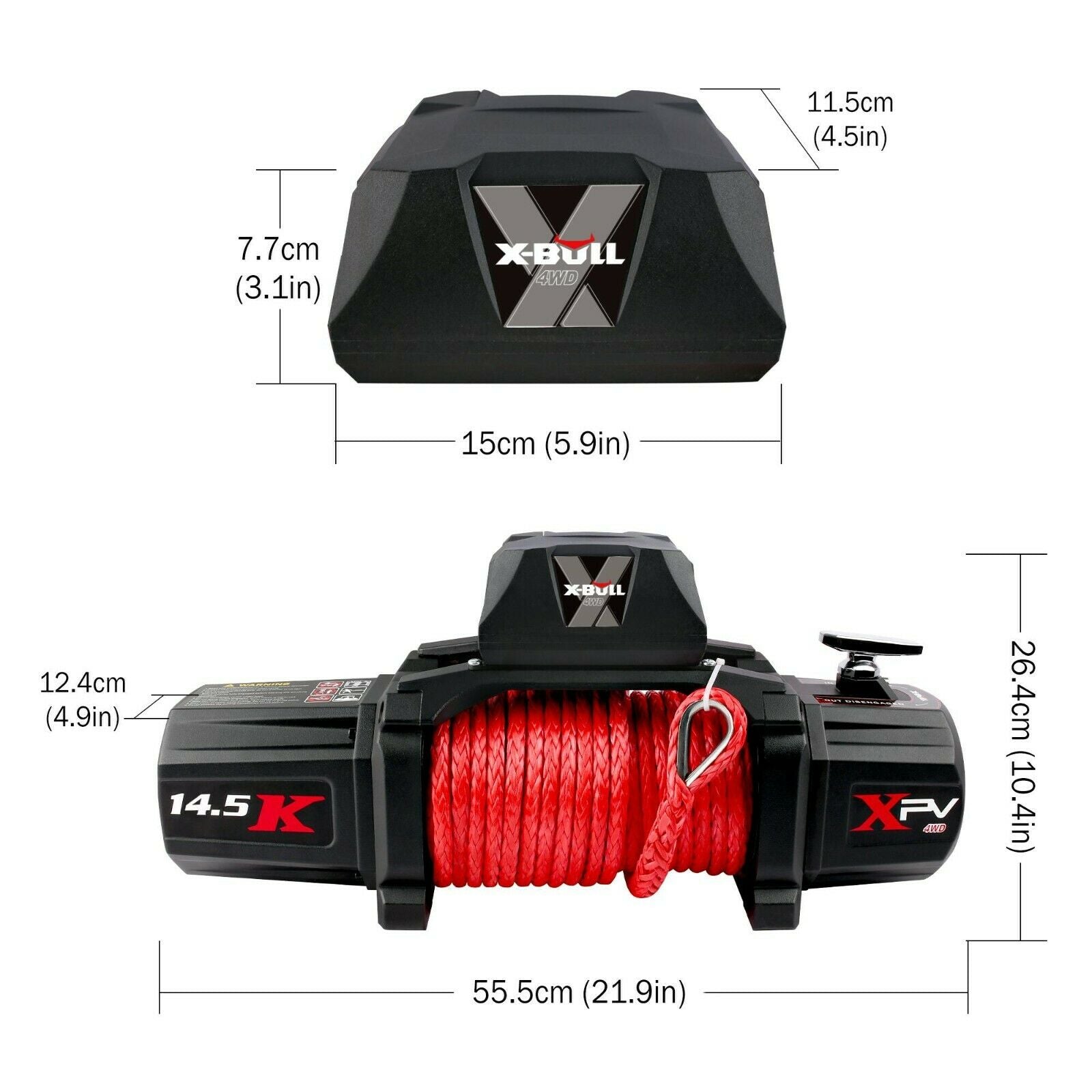 X-BULL Electric Winch 12V Synthetic Rope Wireless 14500LB Remote 4X4 4WD Boat - Just Camp | Best Value Outdoor & Camping Store in Australia