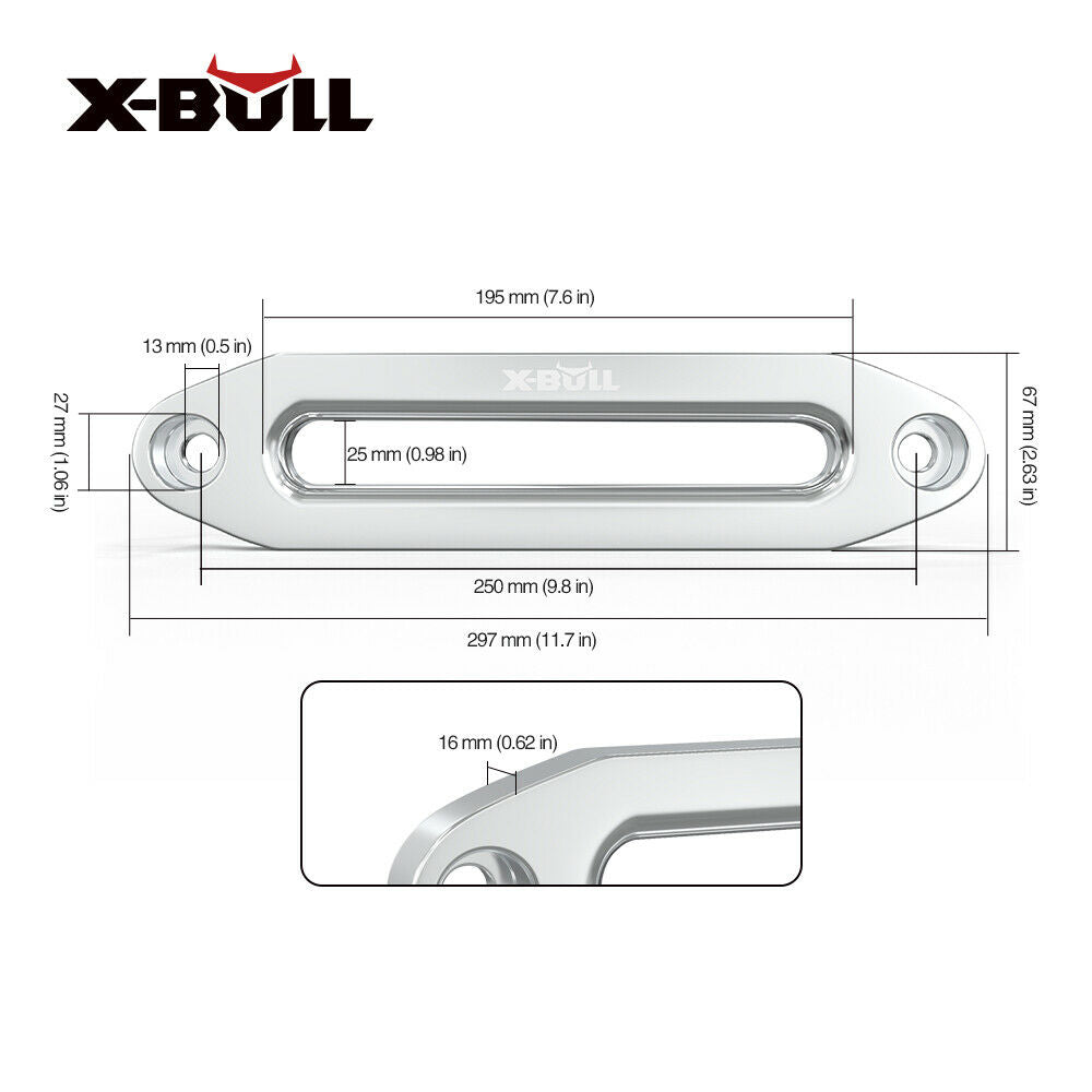 X-BULL 8000-13000LBS Aluminium Hawse Fairlead Universal Winch Dyneema Rope 4WD - Just Camp | Best Value Outdoor & Camping Store in Australia