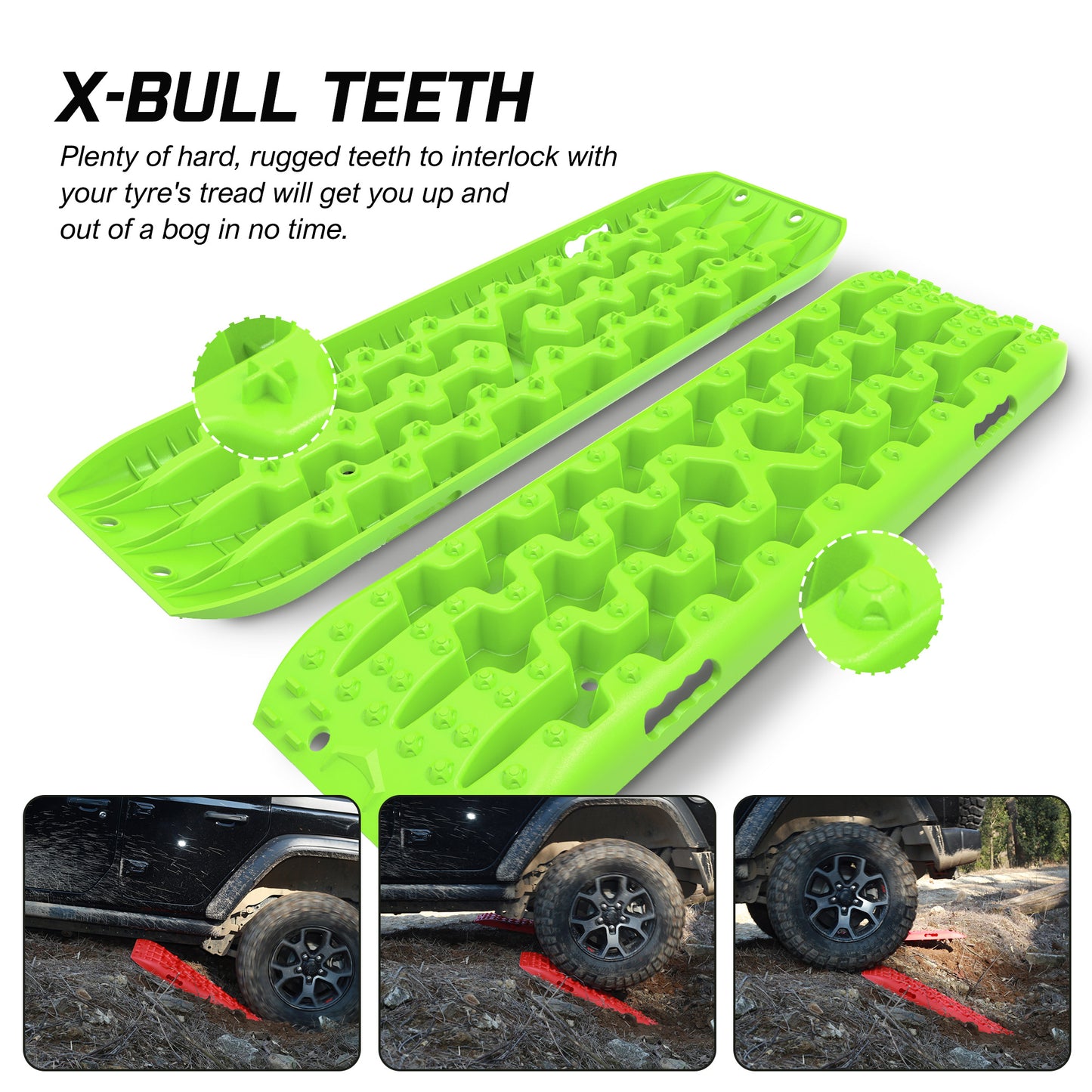 X-BULL Recovery tracks Sand tracks KIT Carry bag mounting pin Sand/Snow/Mud 10T 4WD-GREEN Gen3.0