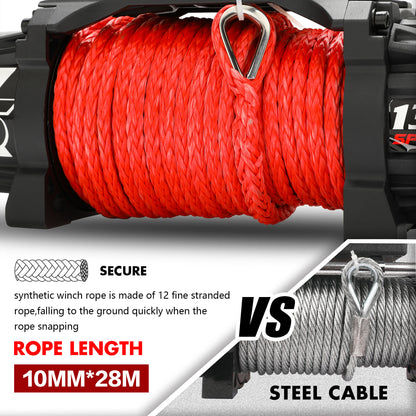 X-BULL Electric Winch 13000LBS 12V Synthetic Rope 28M Wireless Offroad 4WD 4x4 - Just Camp | Best Value Outdoor & Camping Store in Australia