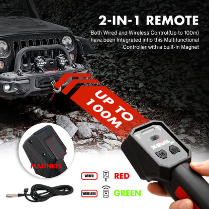 X-BULL Electric Winch 13000LBS 12V Synthetic Rope 28M Wireless Offroad 4WD 4x4 - Just Camp | Best Value Outdoor & Camping Store in Australia