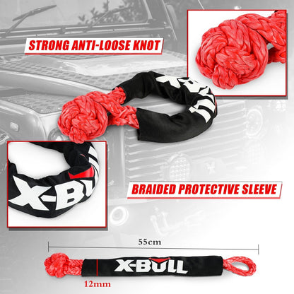 X-BULL Kinetic Rope 25mm x 9m Snatch Strap Recovery Kit Dyneema Tow Winch - Just Camp | Best Value Outdoor & Camping Store in Australia