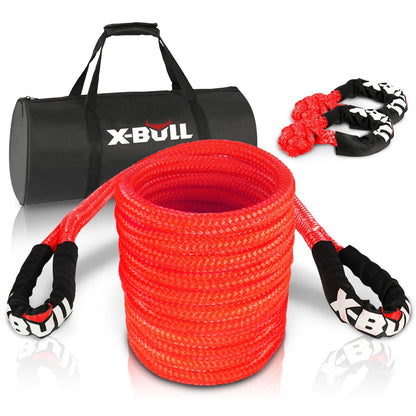 X-BULL Kinetic Rope 25mm x 9m Snatch Strap Recovery Kit Dyneema Tow Winch - Just Camp | Best Value Outdoor & Camping Store in Australia