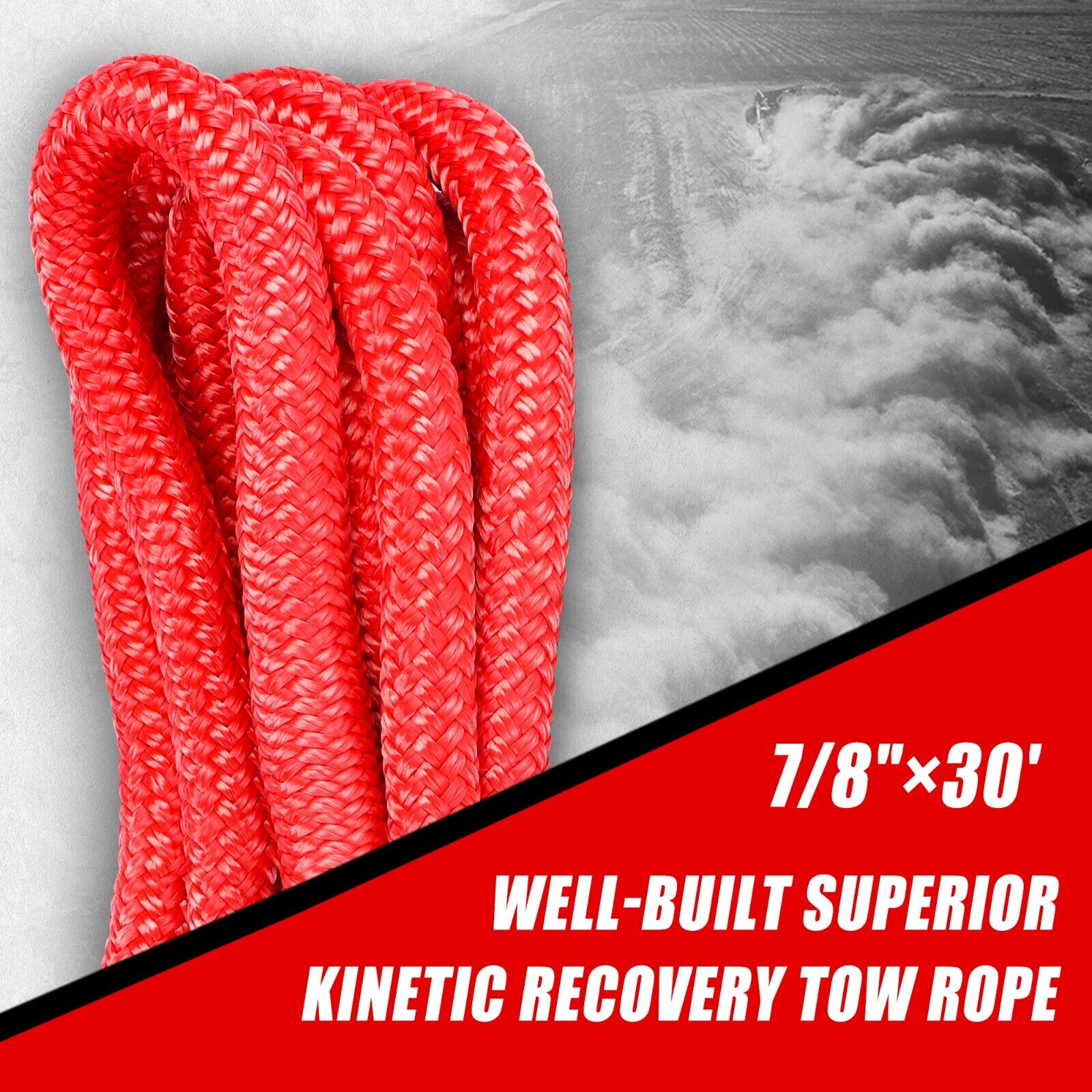 X-BULL Kinetic Rope 22mm x 9m Snatch Strap Recovery Kit Dyneema Tow Winch - Just Camp | Best Value Outdoor & Camping Store in Australia