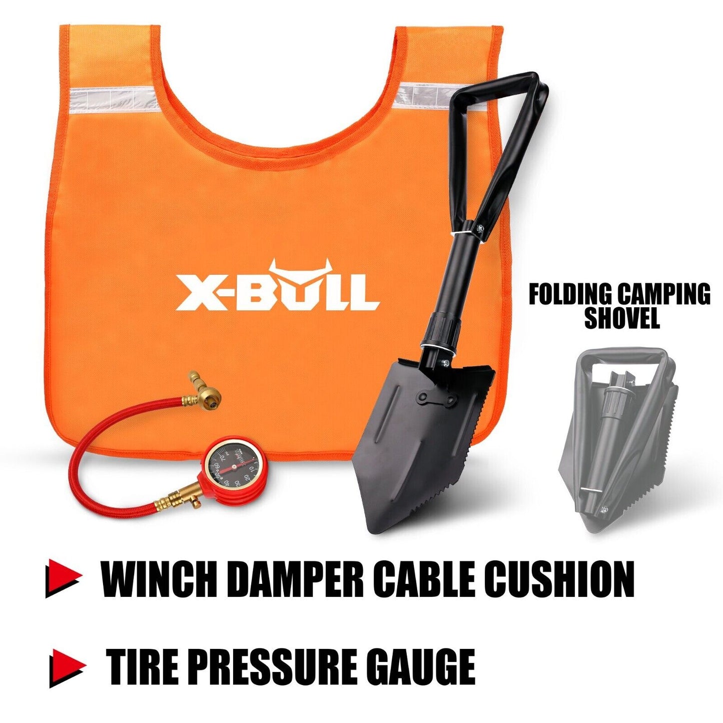 X-BULL Winch Recovery Kit 13PCS Recovery tracks /Snatch Strap Off Road 4X4 - Just Camp | Best Value Outdoor & Camping Store in Australia