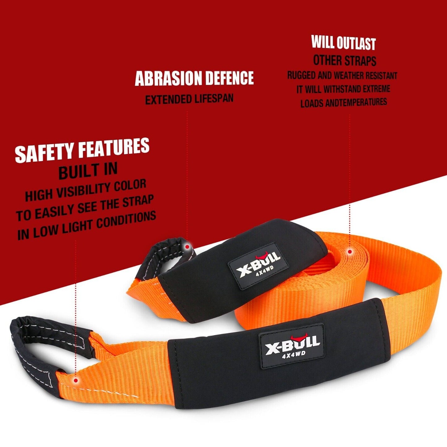 X-BULL Winch Recovery Kit 13PCS Recovery tracks /Snatch Strap Off Road 4X4 - Just Camp | Best Value Outdoor & Camping Store in Australia