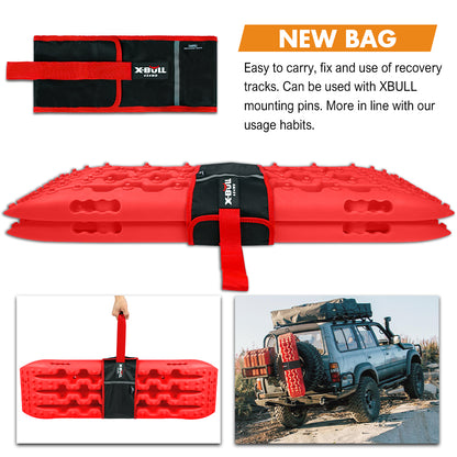 X-BULL 2 Pairs Recovery tracks Sand Mud Snow 4WD / 4x4 ATV Offroad Stronger Gen 3.0 - Red - Just Camp | Best Value Outdoor & Camping Store in Australia