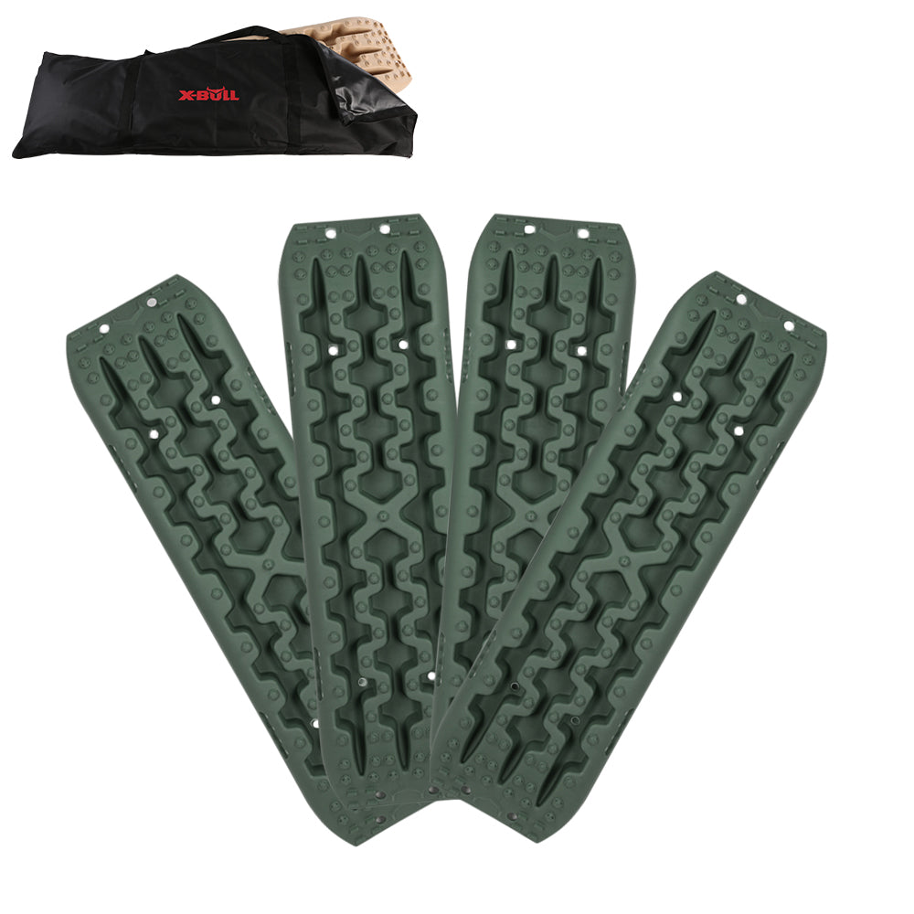 X-BULL Recovery tracks / Sand tracks / Mud tracks / Off Road 4WD 4x4 Car 2 Pairs Gen 3.0 - Olive - Just Camp | Best Value Outdoor & Camping Store in Australia