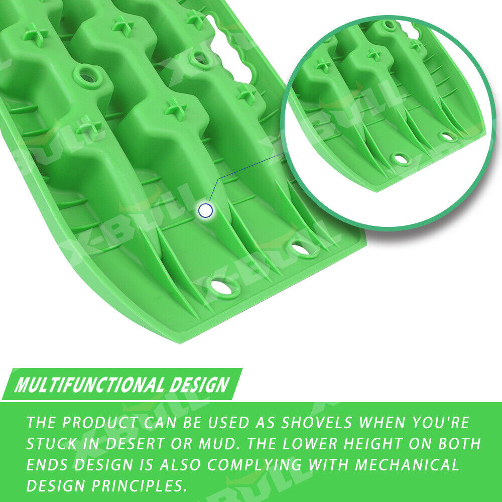 X-BULL Recovery tracks Sand tracks 2 Pairs Sand / Snow / Mud 10T 4WD Gen 3.0 - Green - Just Camp | Best Value Outdoor & Camping Store in Australia