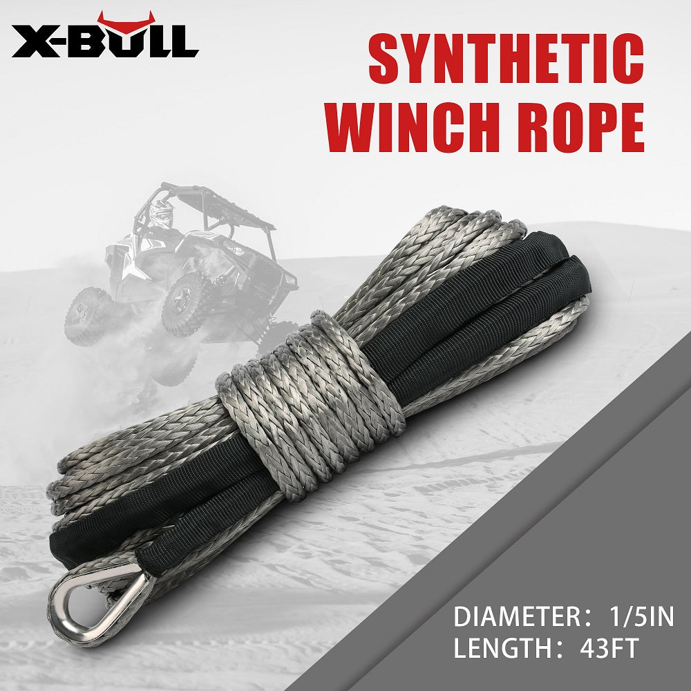 X-BULL Winch Rope 5.5mm x 13m Dyneema Synthetic Rope Tow Recovery Offroad 4wd4x4 - Just Camp | Best Value Outdoor & Camping Store in Australia