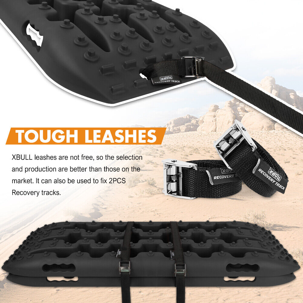 X-BULL Recovery tracks Sand Trucks Offroad With 4PCS Mounting Pins 4WDGen 2.0 - Black - Just Camp | Best Value Outdoor & Camping Store in Australia