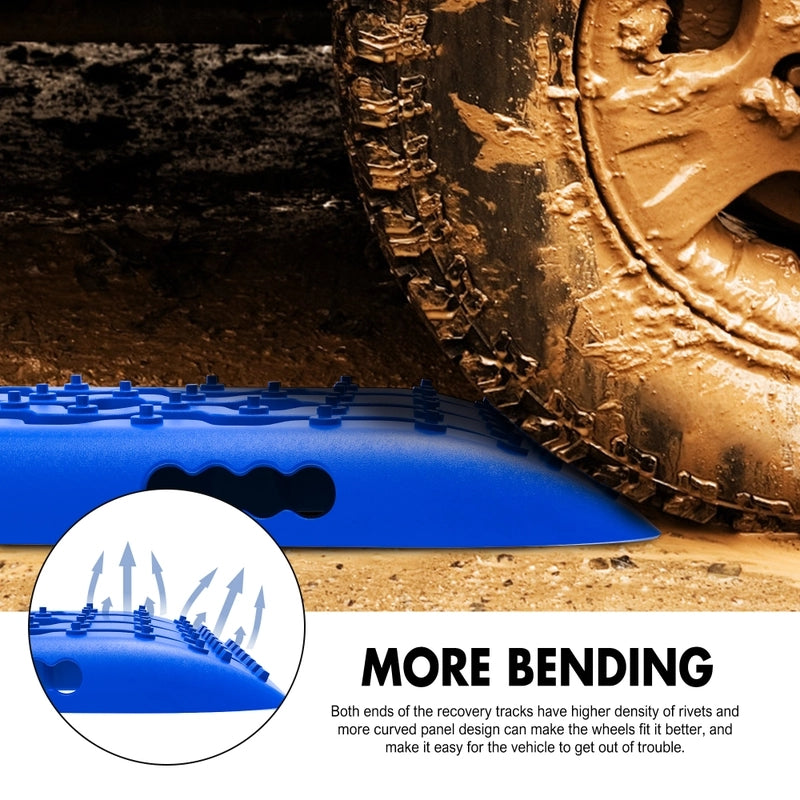 X-BULL Recovery tracks Sand Trucks Offroad With 4PCS Mounting Pins 4WDGen 2.0 - blue - Just Camp | Best Value Outdoor & Camping Store in Australia