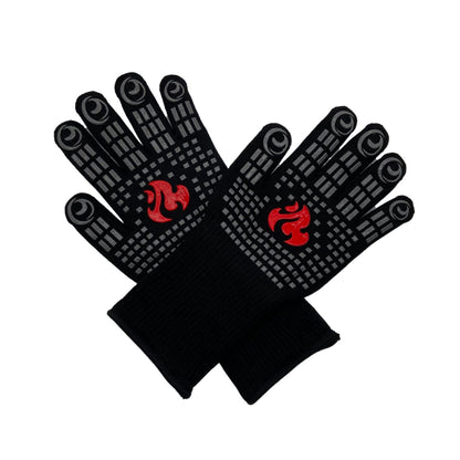 KILIROO BBQ Grill Gloves 35cm With Non-Slip Silicone KR-BG-100-YG - Just Camp | Best Value Outdoor & Camping Store in Australia