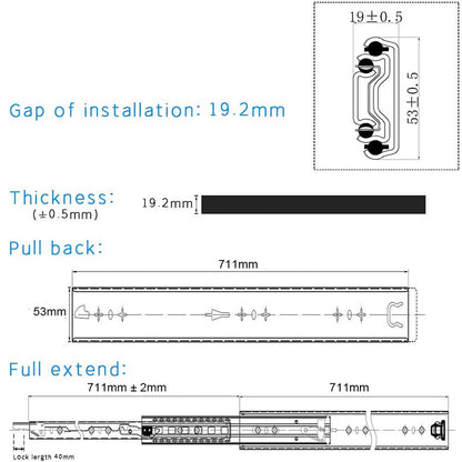 28in Pair 150KG Heavy Duty Drawer Slides Rails Runners Locking Ball Bearing - Just Camp | Best Value Outdoor & Camping Store in Australia